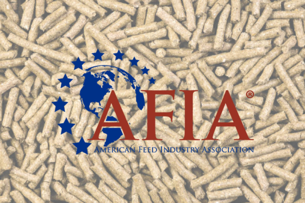 AFIA logo and Adobestock photo of feed