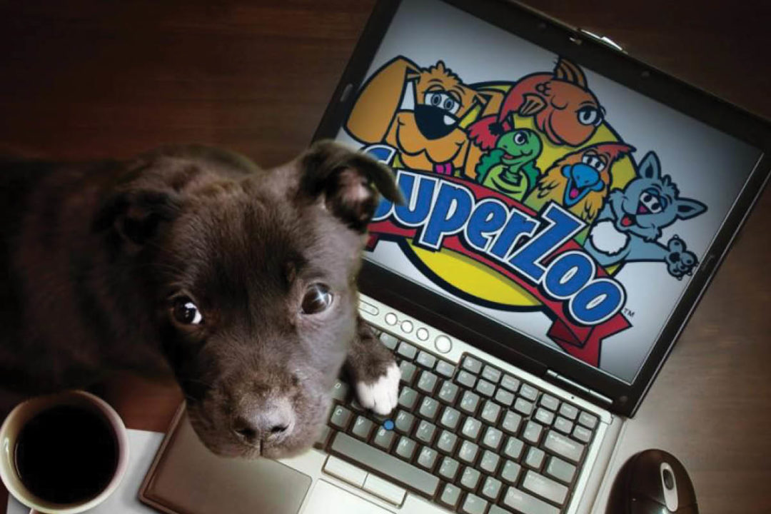 Puppy and SuperZoo logo