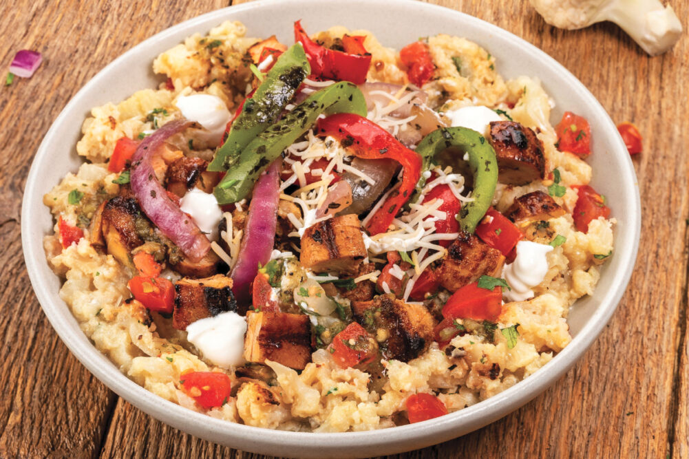 Qdoba Cauli-Mash Low-Carb Chicken Bowl